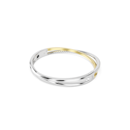 Resim Hyperbola Bileklik, Yuvarlak kesim, Beyaz, Karışık metal yüzey