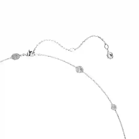 Resim Una Angelic Dizi Kolye, Yuvarlak kesim, Beyaz, Rodyum kaplama