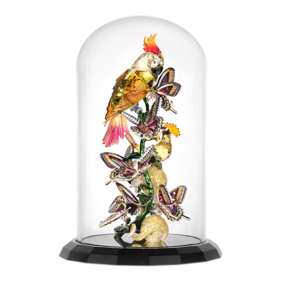 Resim Idyllia Kuşlar ve Kelebekler Cam Fanus