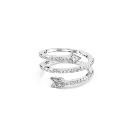 Resim Idyllia Motif Yüzük, Karışık kesimler, Ok, Beyaz, Rodyum kaplama