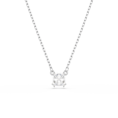 Resim Stilla Attract Kolye, Kare kesim, Beyaz, Rodyum kaplama