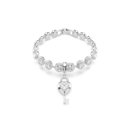 Resim Idyllia Charm, Karışık kesimler, Anahtarlı kalp, Beyaz, Rodyum kaplama