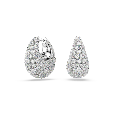 Resim Sublima Küpeler, Büyük, Beyaz, Rodyum kaplama