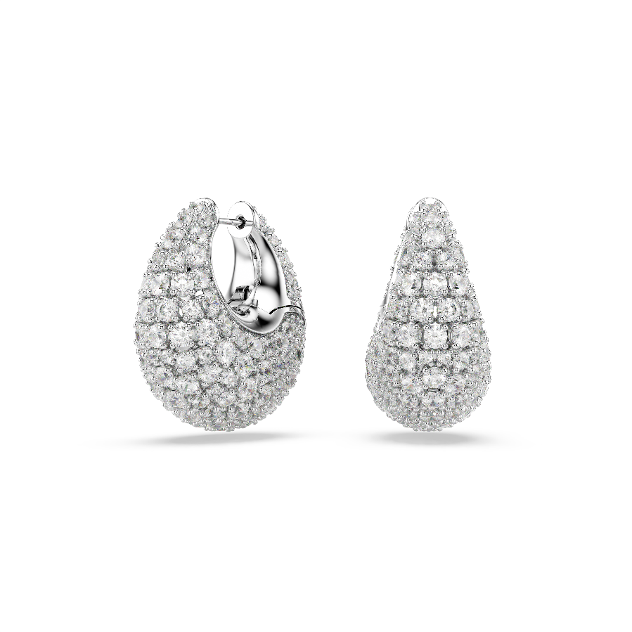 Resim Sublima Küpeler, Büyük, Beyaz, Rodyum kaplama