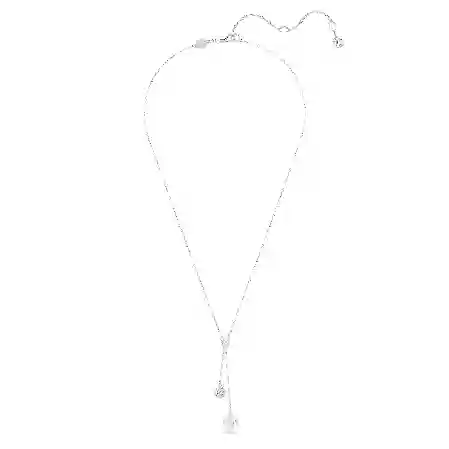 Resim Dextera Y Kolye, Yuvarlak kesim, Küre ve küp, Beyaz, Rodyum kaplama