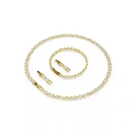 Resim Una Angelic Set, Yuvarlak kesim, Beyaz, Altın rengi kaplama