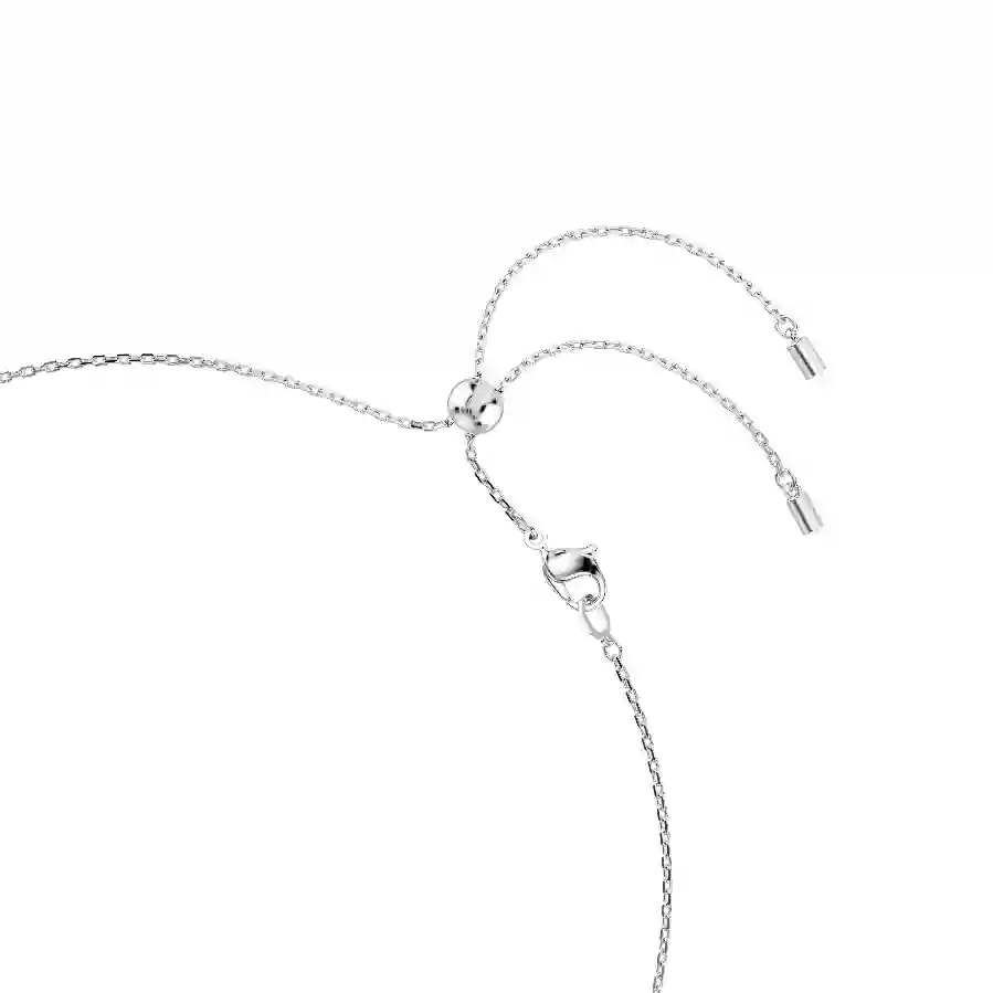 Resim Constella Kolye, Kristal inci, Yuvarlak kesimler, Beyaz, Rodyum kaplama