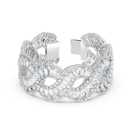 Resim Hyperbola Bileklik, Karışık kesimler, Infinity, Beyaz, Rodyum kaplama