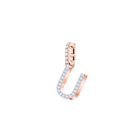 Resim Swarovski Remix Collection U Charm, Beyaz, Pembe altın rengi kaplama