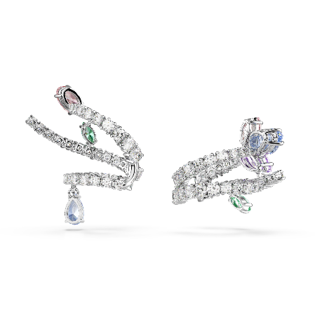 Resim Ariana Grande x Swarovski kelepçe küpe, Karışık kesimler, Çok renkli, Rodyum kaplama