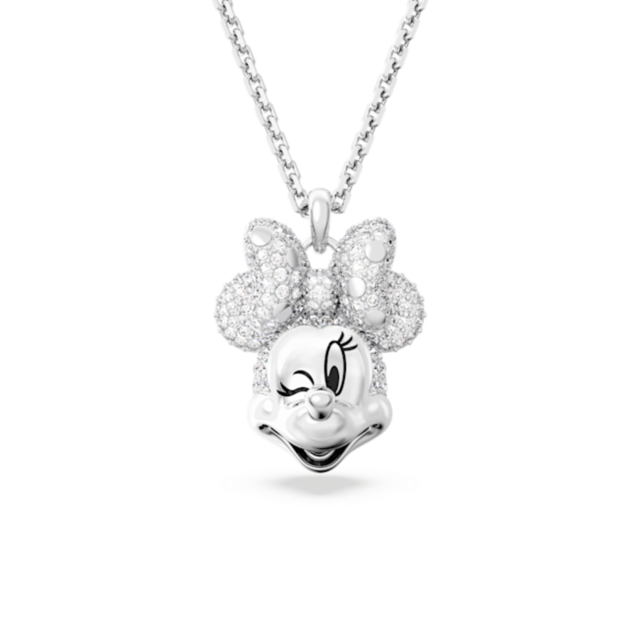 Resim Disney Minnie Mouse Kolye, Kafa şeklinde, Beyaz, Rodyum kaplama