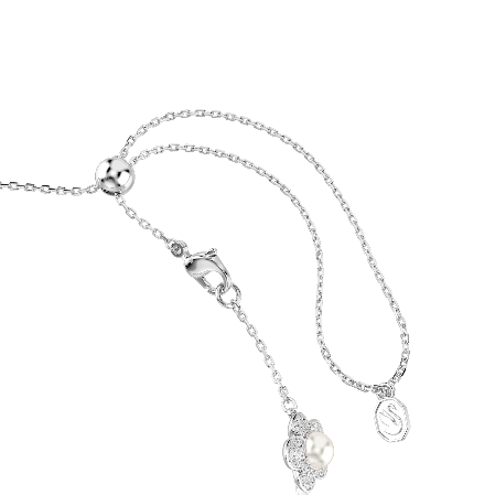 Resim Ariana Grande x Swarovski Gerdanlık, Kristal inci, Yuvarlak kesim, Beyaz, Rodyum kaplama