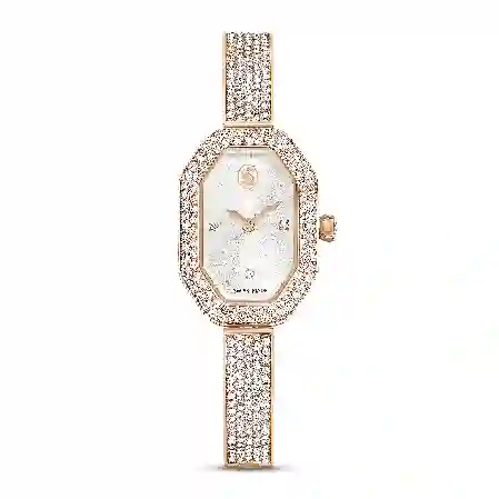 Resim Dextera Bangle Saat, İsviçre Üretimi, Metal bileklik, Rose Altın tonu, Pembe altın rengi yüzey