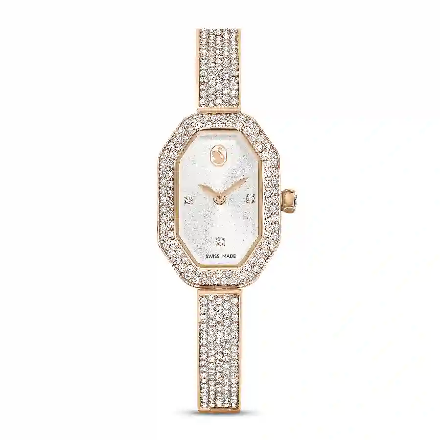 Resim Dextera Bangle Saat, İsviçre Üretimi, Metal bileklik, Rose Altın tonu, Pembe altın rengi yüzey