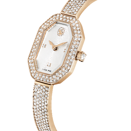 Resim Dextera Bangle Saat, İsviçre Üretimi, Metal bileklik, Rose Altın tonu, Pembe altın rengi yüzey