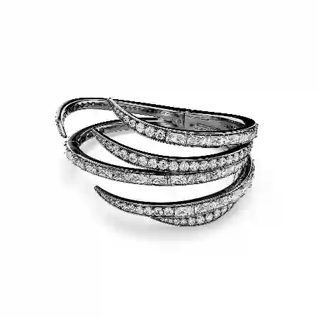 Resim The Vienna Collection Bileklik, Tüy, Beyaz, Rutenyum kaplama