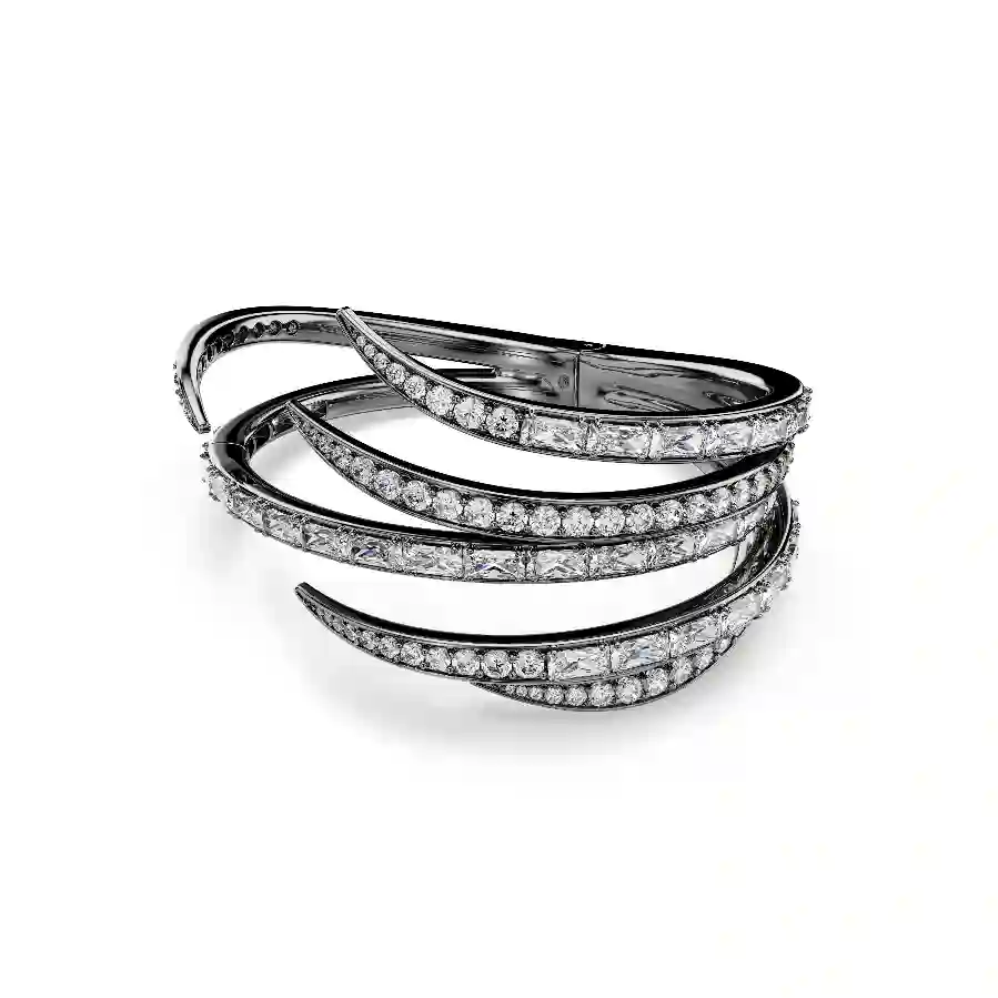 Resim The Vienna Collection Bileklik, Tüy, Beyaz, Rutenyum kaplama