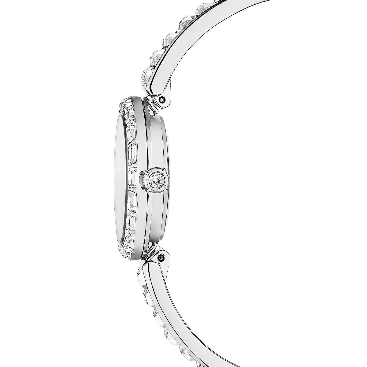 Resim Matrix Bangle Saat, İsviçre Üretimi, Kristal bileklik, Beyaz, Paslanmaz çelik
