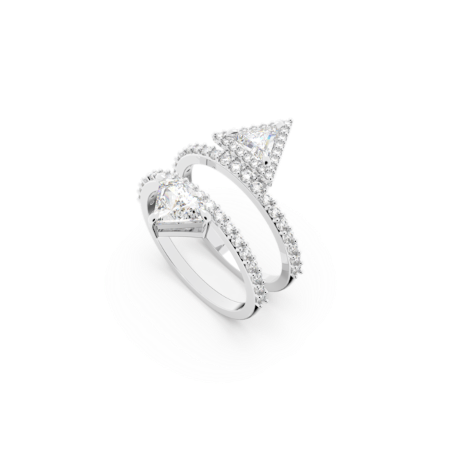 Resim Ortyx Yüzük, Karışık kesimler, Beyaz, Rodyum kaplama