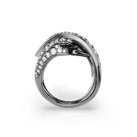 Resim The Vienna Collection Yüzük, Kuğu, Beyaz, Rutenyum kaplama