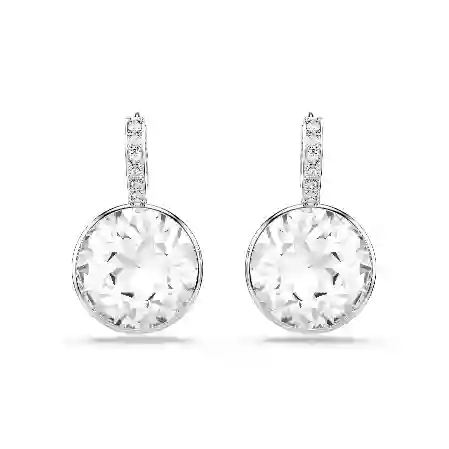 Resim Millenia damla küpeler, Yuvarlak kesim, Beyaz, Rodyum kaplama