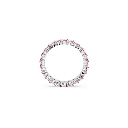 Resim Matrix Yüzük, Yuvarlak kesim, Pembe, Rodyum kaplama
