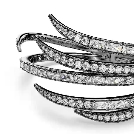 Resim The Vienna Collection Bileklik, Tüy, Beyaz, Rutenyum kaplama