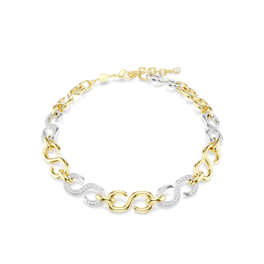 Resim Dextera Kolye, Yuvarlak kesim, Zincir, Beyaz, Karışık metal yüzey