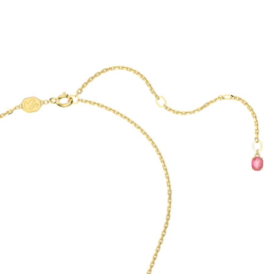 Resim Idyllia Kolye, Çiçek, Pembe, Altın rengi kaplama