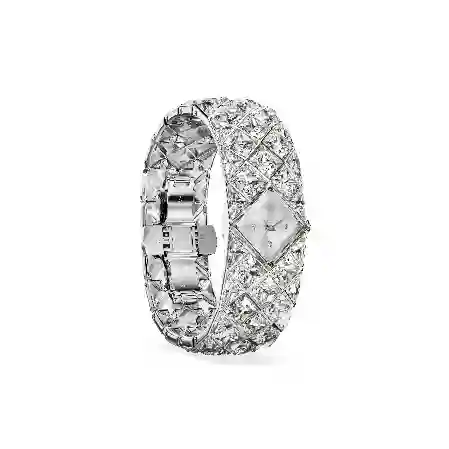 Resim Curiosa Bangle Saat, Kristal bileklik, Gümüş Rengi, Paslanmaz çelik