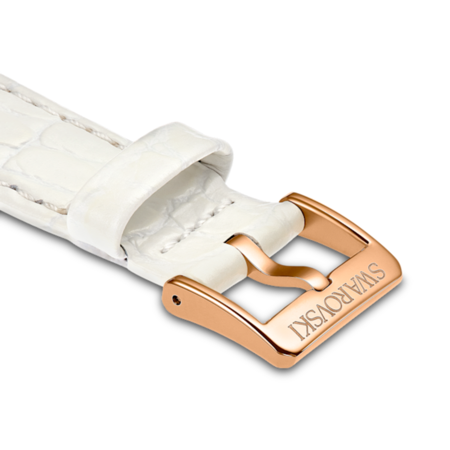 Resim Saat kordonu, 16mm. (0.63 inç) genişlik, Deri kayış, Beyaz