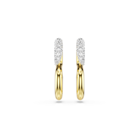 Resim Dextera Küpeler, Yuvarlak kesim, Beyaz, Karışık metal yüzey