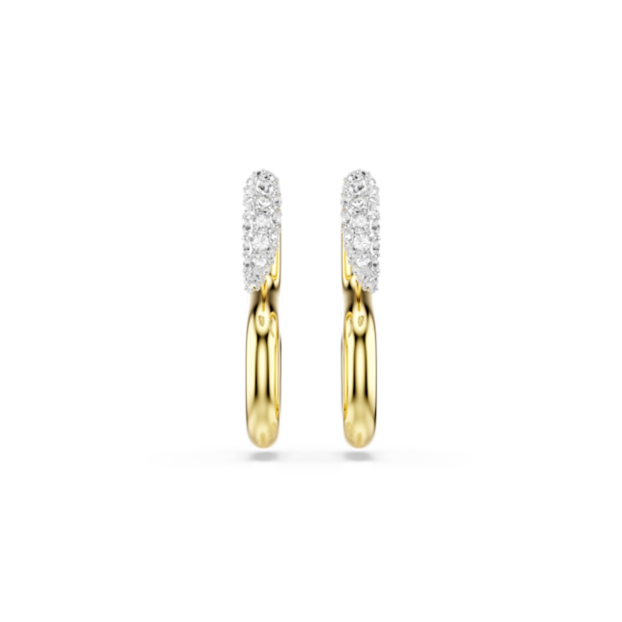 Resim Dextera Küpeler, Yuvarlak kesim, Beyaz, Karışık metal yüzey