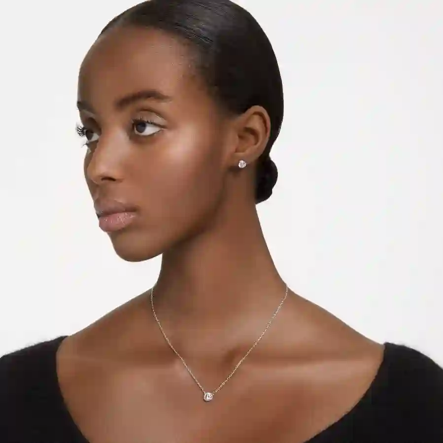 Resim Constella Set, Yuvarlak kesim, Beyaz, Rodyum kaplama