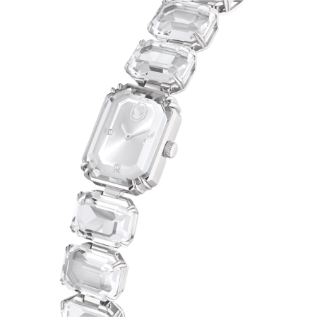 Resim Saat, Sekizgen kesim bileklik, Beyaz, Paslanmaz çelik