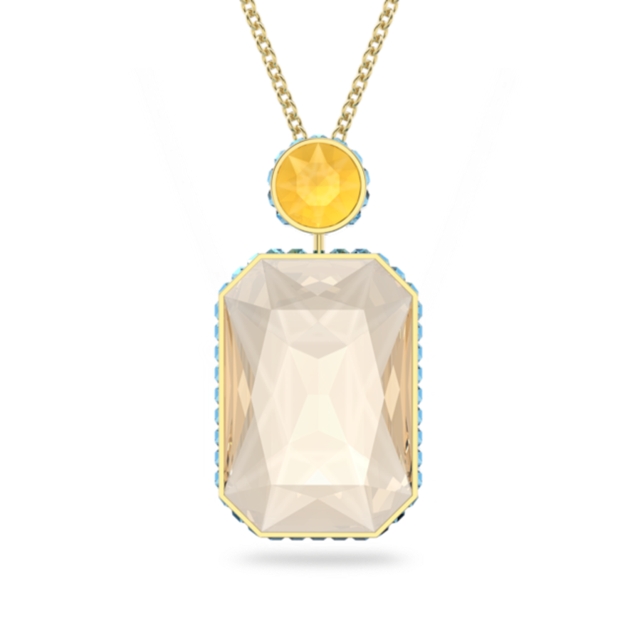 Resim Chroma Kolye, Sekizgen kesim, Çok renkli, Altın rengi kaplama