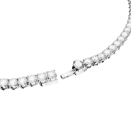 Resim Matrix Tennis Kolye, Yuvarlak kesim, Beyaz, Rodyum kaplama