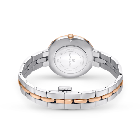 Resim Cosmopolitan Saat, İsviçre Üretimi, Metal bileklik, Beyaz, Karışık metal yüzey