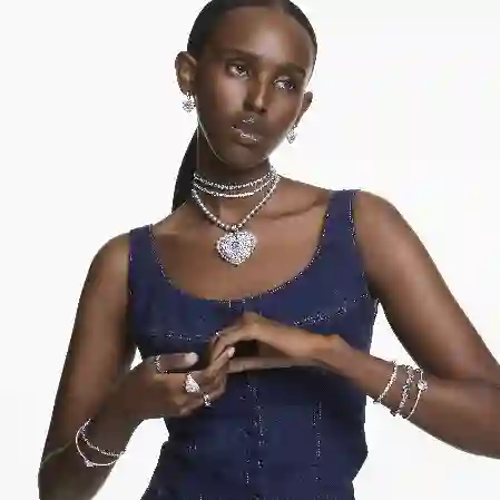 Resim Idyllia Bileklik, Çiçek, Mavi, Rodyum kaplama