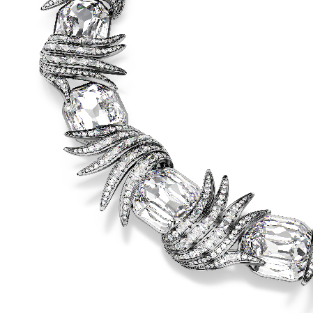 Resim The Vienna Collection Kolye, Tüy, Beyaz, Rutenyum kaplama