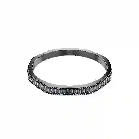 Resim Matrix Bileklik, Baget kesim, Sekizgen şekil, Gri, Rutenyum kaplama