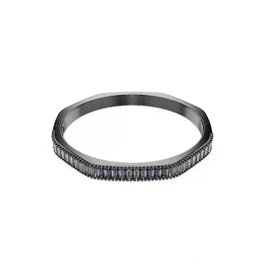 Resim Matrix Bileklik, Baget kesim, Sekizgen şekil, Gri, Rutenyum kaplama