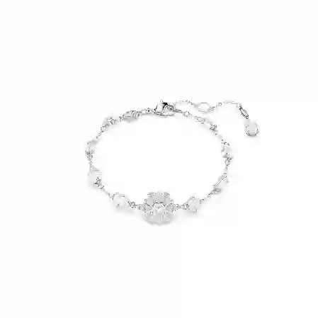 Resim Idyllia Bileklik, Karışık kesimler, Kar tanesi, Beyaz, Rodyum kaplama