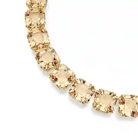 Resim Millenia Tennis kolye, Sekizgen kesim, Caramel, Altın rengi kaplama