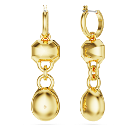 Resim Imber damla küpeler, Karışık kesimler, Beyaz, Altın rengi kaplama