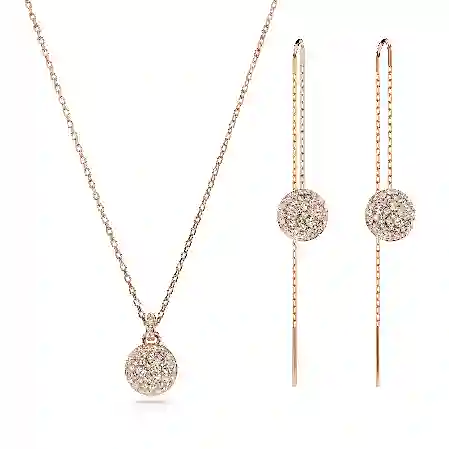 Resim Meteora Set, Beyaz, Pembe altın rengi kaplama