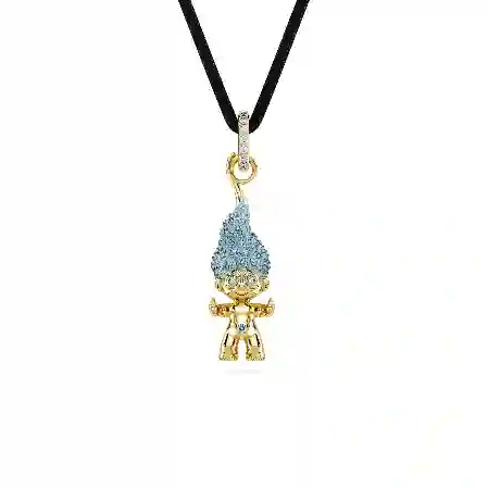 Resim Good Luck Trolls Kolye, Troll, Mavi, Altın rengi kaplama