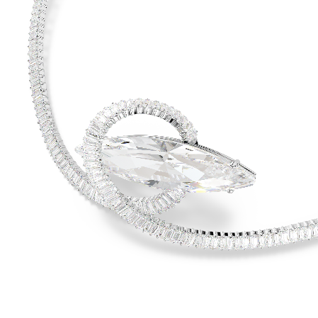 Resim Matrix Gerdanlık, Baget kesim, Beyaz, Rodyum kaplama