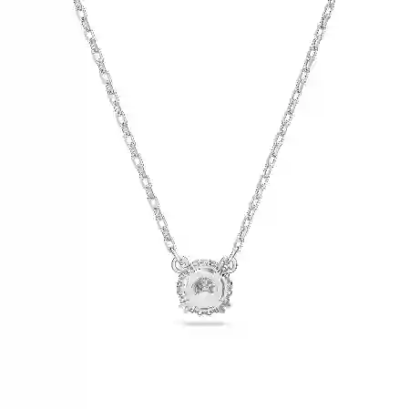 Resim Constella Kolye, Yuvarlak kesim, Beyaz, Rodyum kaplama