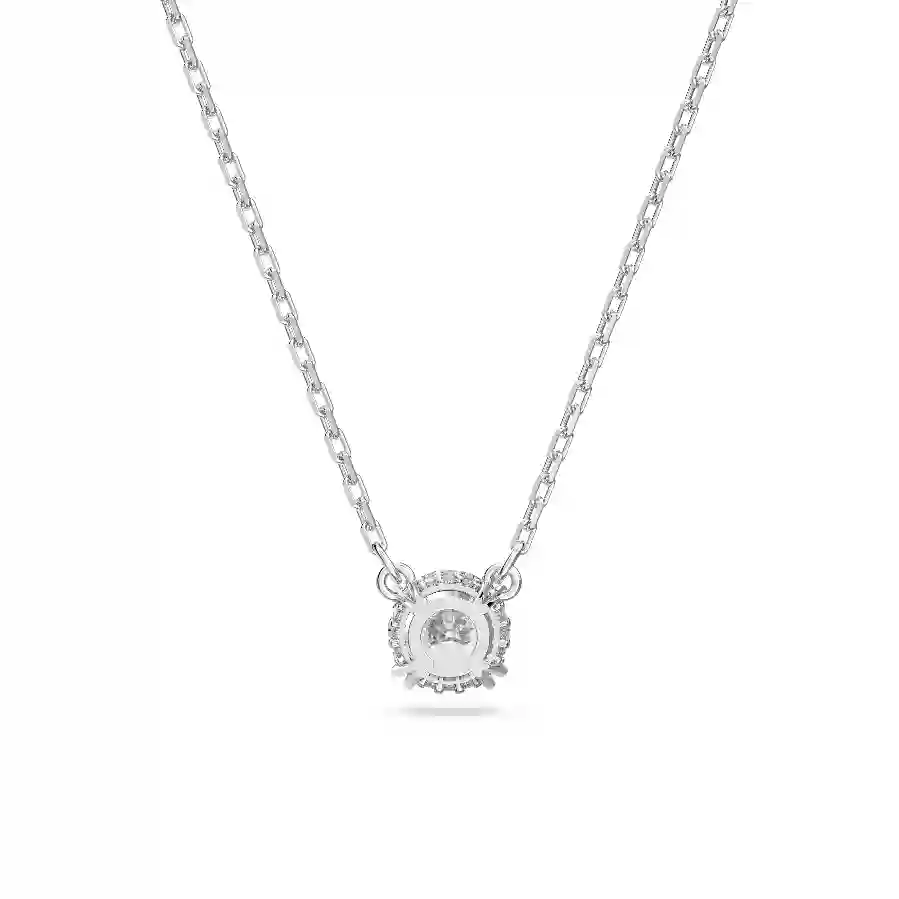 Resim Constella Kolye, Yuvarlak kesim, Beyaz, Rodyum kaplama